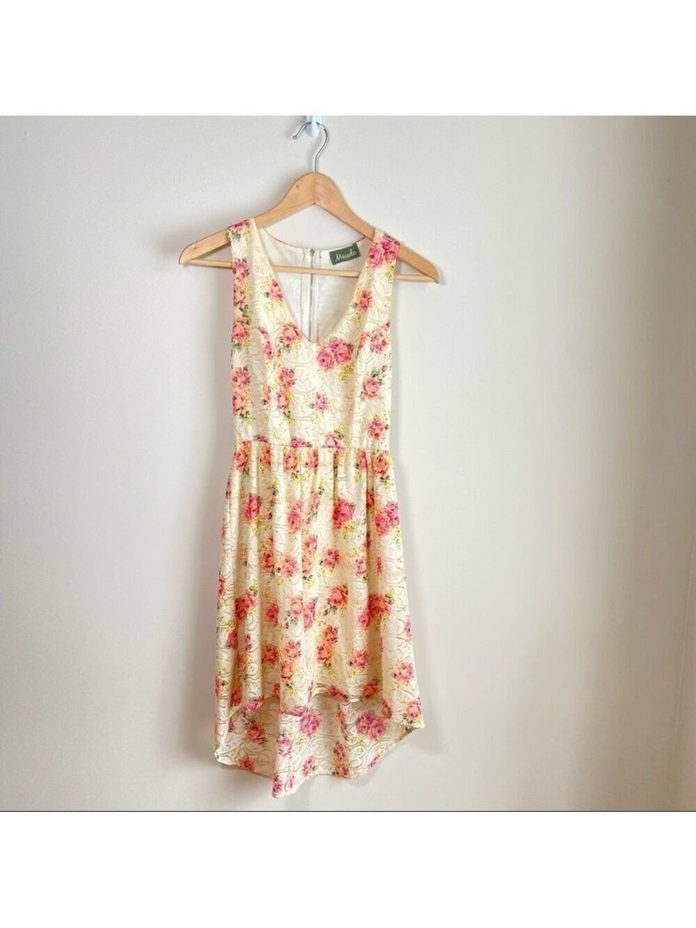 Anthro Maude Floral Sleeveless High Low Dress Small
